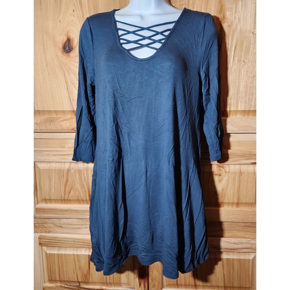 Maurices 24/7 Tunic Top Crisscross Neckline Women's Medium